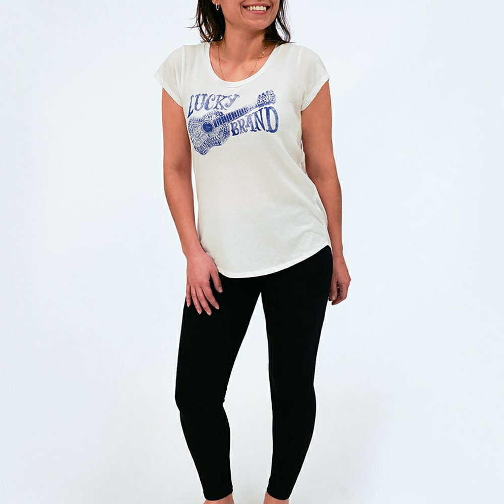 NEW Lucky Brand Tee & Sunfrog Leggings Set Small